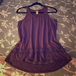Dusty Purple High-Low Tank